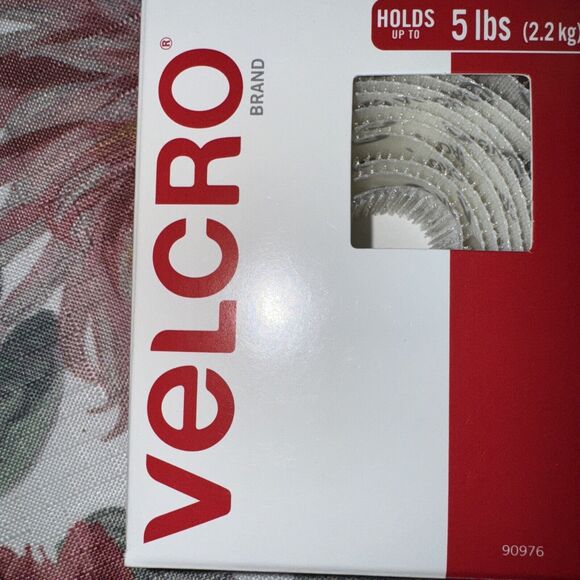 Velcro Sticky Back Self Adhesive Hook Loop 6'x3/4" Holds 5lb Wt New Sealed Box - Picture 3 of 5